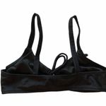 Topshop Black Shiny Ruched Tie Bikini Top Size US 8 NWT Photo 1
