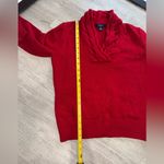 CHAPS  women’s Vibrant Red Cowl Neck Sweater size L 100%cotton Photo 4