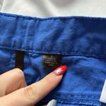 Vintage 90s Y2K Hip Hop Womens Size 8 Blue Capri Pants Casual Linen Blend Beach Photo 6