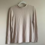 FOR THE REPUBLIC  tan ribbed mock neck sweater Sz L Photo 7