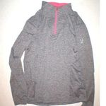 Spyder NWT Womens New 14 Top Long Sleeve Heather Black White Bright Pink Zip Che Photo 0
