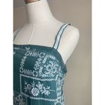 Lucky Brand NEW Green Eyelet Tank Dress Embroidered Green Square Neck Small Photo 2