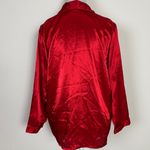 VINTAGE Red Silk Night Shirt Size L Size L Photo 1