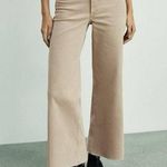 Mango Catherine Culotte High-Rise Jeans Tan Photo 0