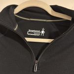 Smartwool  100% merino wool Black baselayer Quarter zip long sleeve small Photo 2
