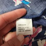 St. Tropez  Blue Floral Tiered Flutter Sleeve Blouse Size Large Photo 7