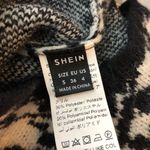 SheIn Sweater Skirt Midi Knit Houndstooth Black White S/4 Photo 2