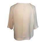 ZARA Woman Midi Crop Bell Sleeve Pullover Peach Blouse keyhole closure small Photo 2