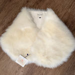 Sissily Designs Soft Ivory White Faux Fur Shawl Wrap NEW Photo 0