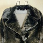 DKNY  Women's Black Front Button Down Faux Fur Jacket Coat Photo 1