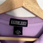 Lands' End lavender purple women's size large polo collared shirt cotton casual Photo 2
