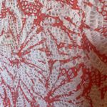 Perceptions  Orange and White Leaf Print Lace lined Dress Photo 2