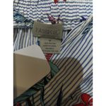 Susan Graver  Womens Passport Printed Capri Pants Blue‎ Tropical Floral Size M Photo 1