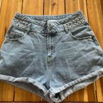 Cloud Ten Studded Denim Women Shorts Photo 0