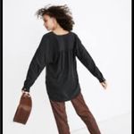 Madewell  black sand washed popover top Photo 2