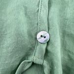 NWT Axis Apparel Tie Front‎ mother of pearl Button Camisole Green Large tank top Photo 2