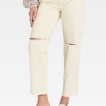 Universal Threads High Rise Off-White Vintage Straight Jeans Photo 0