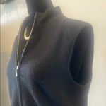 Charter Club Black Zip-Up Vest wool with pockets Photo 1