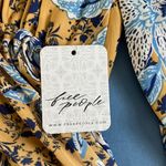 Free People NWT Soli Golden Hour Combo Yellow V-Neck Long Sleeve Mini Dress Photo 7