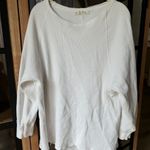 Free People  waffle knit oversized top tunic sweater textured loose thermal boat Photo 0