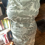 Drew Lina Tomei Italian green leaf drape neck sleeveless linen dress Photo 0