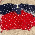 NWT American flag shawl one size Red Size undefined Photo 0