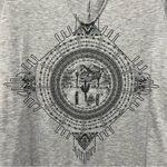 Jessica Simpson Light Gray Cold Shoulder Western Desert Graphic T Shirt Size M Photo 3