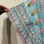 Tolani Collection Blue Floral Swimsuit Coverup Womens M Boho Tunic Pullover Photo 3