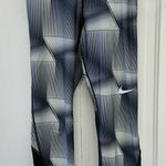 Nike Pro athletic dri-fit leggings capris black gray women's medium Photo 0