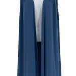 Anthropologie Lace Textured Open Front Chiffon Long Sleeveless Kimono Vest Shawl Top Blouse Photo 4