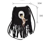 Bohemian Feather Tassel Beading Shoulder Crossbody Bag Brown Photo 5