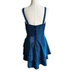 B Smart Blue Metallic Cocktail Padded Party Dress Women's Junior Size 5 NWT 6 Photo 1