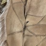 Genuine Shearling Sheepskin Patchwork Penny Lane Coat Sz 38 Brown Size M Photo 11