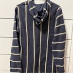 Faherty  Seabrook French Terry Hooded Poncho Navy Blue Photo 3
