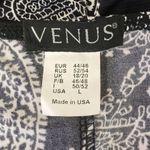 Venus Black & White Print Metal Embellished Sleeveless Mini Dress L Photo 3