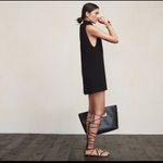 Reformation NWOT  Cali Ribbed Mock Neck Mini Dress White Photo 2