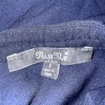 Miss Me  Navy Lace Overlay Chiffon‎ Split Back Button Sleeveless Top EUC Size S Photo 7