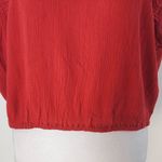 Band of Gypsies  Red Sleeveless Crop Top with Crochet Lace NWT Size Medium Photo 2