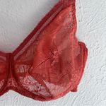 Simone Perele Comete Lace Sheer Full Cup Bra Sz 36G Orange Photo 2