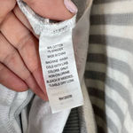 Nordstrom Cali Be  NWT Small Cotton Faux Layer Light Gray Striped Top Photo 2