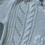 Vintage Victoria Jones Silk And Angora Floral Crochet Knit Sweater Size XL Photo 5