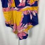 Trina Turk Purple&Pink Floral Breeze Plunging V One Piece Swimsuit Sz.14 Photo 11
