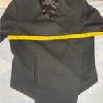 BCBGMAXAZRIA Abbey Blazer Jacket Black Asymmetrical Open-Front Crop S Photo 8