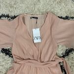 ZARA Pink Pleated Mini Dress Photo 2