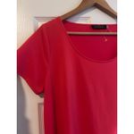 Ivanka Trump  Red Short Sleeve Tiered Hem Tunic Top Tie Detail Size L G Photo 3