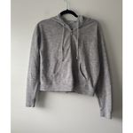 Old Navy Old‎ Navy Heathered Gray Waffle Knit Zip Up Hooded Sweatshirt Size XS Pockets Photo 1