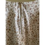 MELLODAY Floral V Neck Blouse Neutral Cottagecore Short Sleeve Women's M Photo 6