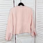 Dress Barn  Embroidered Microfiber BlazerTopper Jacket Open Front Pink Medium Photo 7
