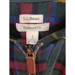 L.L. Bean Relaxed Fit Full Zip Plaid Flannel Hooded Lightweight Jacket Size L Red Size L Photo 5