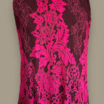 Maurice's  Burgundy & Hot Pink Floral Lace Sleeveless Top - Women’s M Photo 0